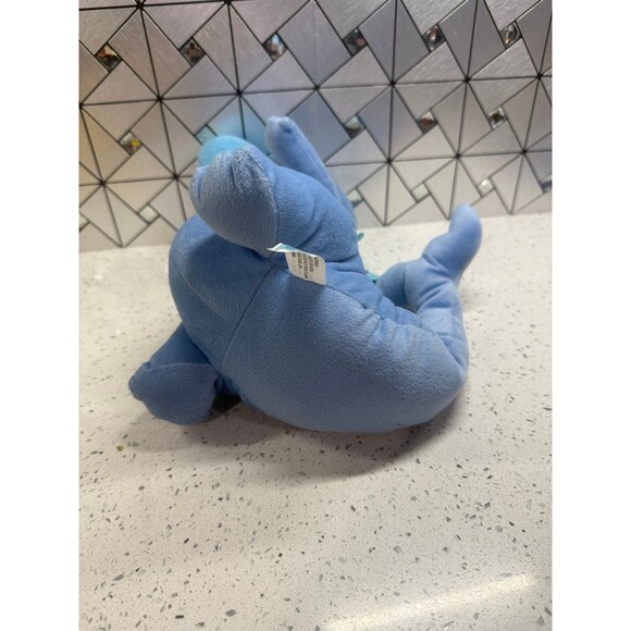 Rare Huga Tuga 2008 Blue Dinosaur Plush Wearing Hat Children Kawaii 12in - Picture 9 of 9